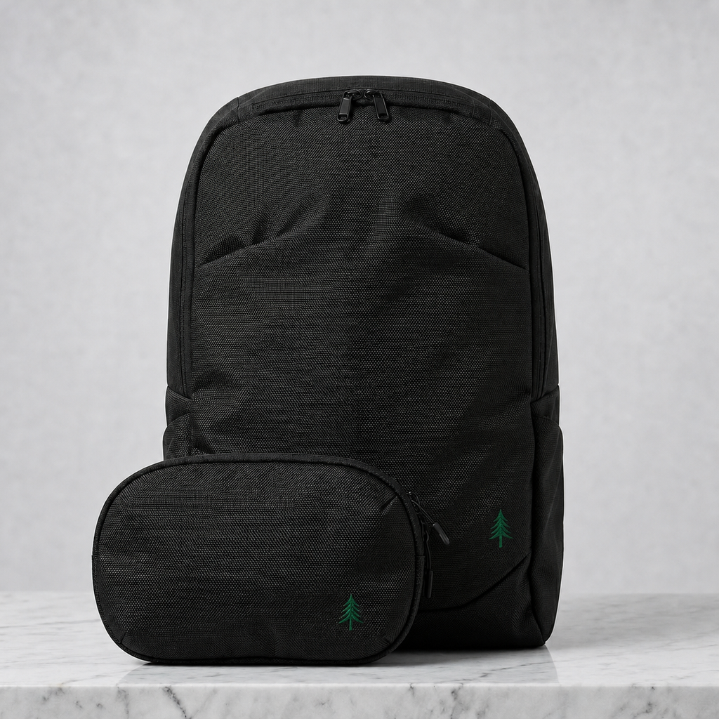 Hochfunktionales und nachhaltiges Bundle aus City Backpack und Organizer Pouch für die entspannte Städtereise und den komfortablen Berufsalltag