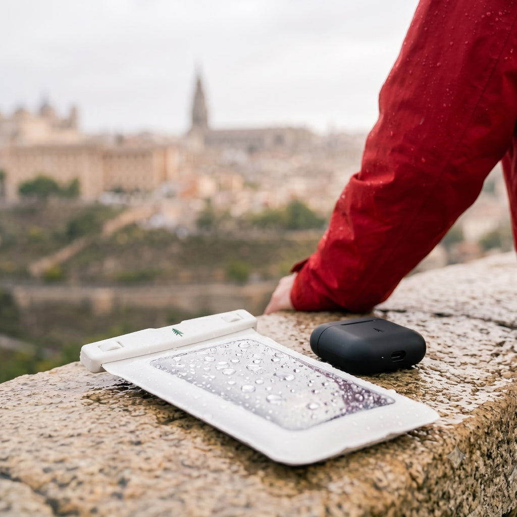 Phone Pouch in weiß als professioneller wasserdichter Handyschutz für moderne Smartphones