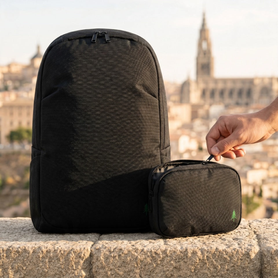 Firona City Bundle mit Rucksack und Organizer Pouch als Aufbewahrungstasche als beste Helfer auf Städtereisen und im Alltag